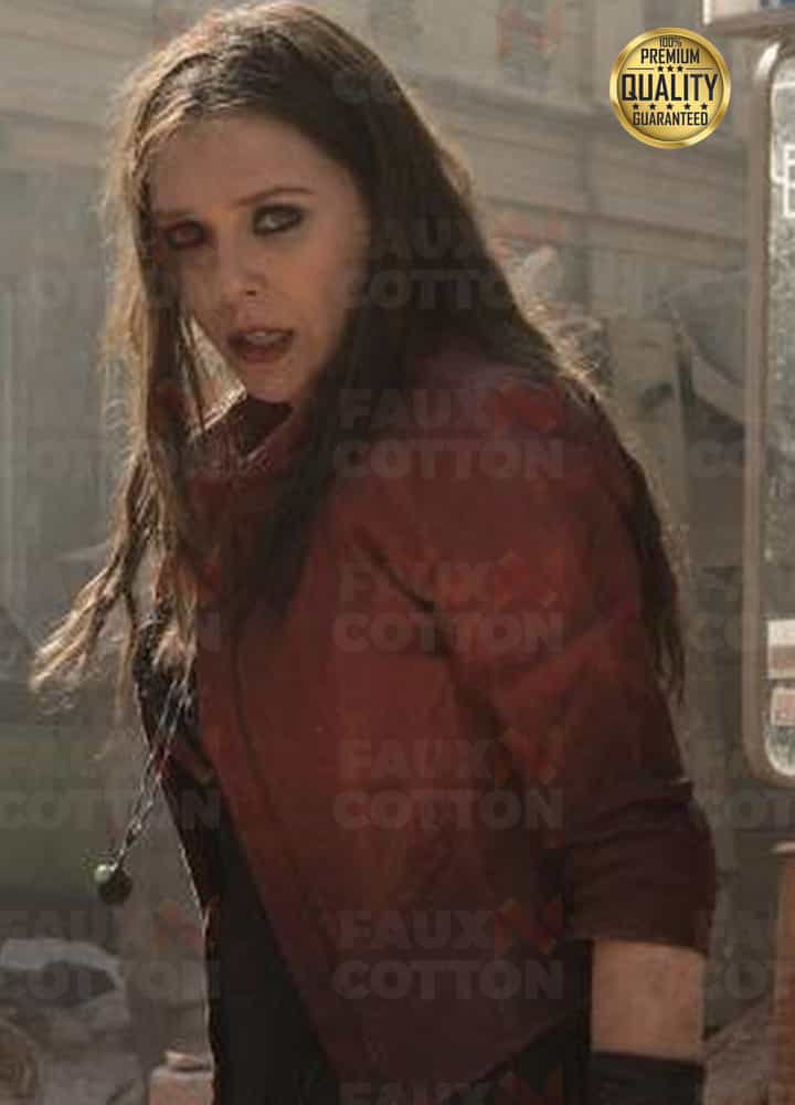 SCARLET WITCH AVENGERS AGE OF ULTRON ( ELIZABETH OLSEN ) RED JACKET SCARLET WITCH AVENGERS AGE OF ULTRON ( ELIZABETH OLSEN ) RED JACKET